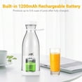 thumbnail image 4 of Portable Blender, Portable Juicer, Fashion Portable Blender For Shakes And Smoothies 11.8 Oz, USB Fast Charging Mini Mixer Bottle,Take It For Traveling, Outdoor, Gym, Office, Cars, Gift, 4 of 11
