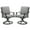 Grey, variant on MELLCOM Patio Swivel Chair Set of 2, Heavy Duty Outdoor Dining Chairs with Thickened Cushions, Metal Patio Chairs Gentle Rocker for Outside, Garden Lawn & Porch, Backyard, Blue