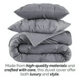 thumbnail image 6 of Southshore Fine Living, Inc. Pinch Pleated Pintuck Duvet Cover Twin XL Size Bed Set, Slate, 6 of 9