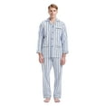 thumbnail image 4 of GLOBAL Men's Pajamas Sets 100% Cotton Flannel Sleepwear Long-Sleeve Top & Bottom, 4 of 5