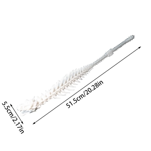 Articulated 3D Printed Snake Bones Sculpture Precision Joints Moveable Animal Skeleton Desktop Display Black Modern Home Office Decoration Collectible Ornament