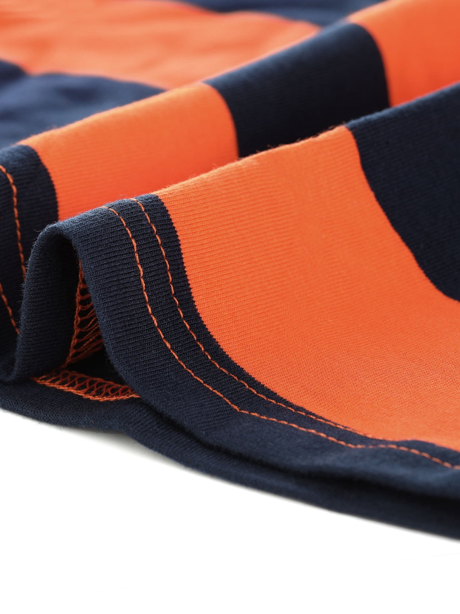 DARING DIVA Women's Halloween Costume Boat Neck Top T-Shirts L Orange Navy