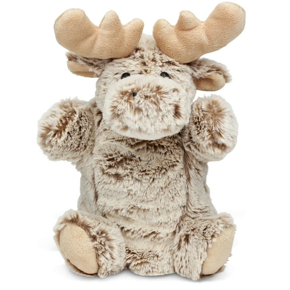DolliBu Moose Plush Hand Puppet - Super Soft Stuffed Animal Hand Puppet Moose Toy for Kids, Educational Puppets for Teaching Wild Animals for Toddlers