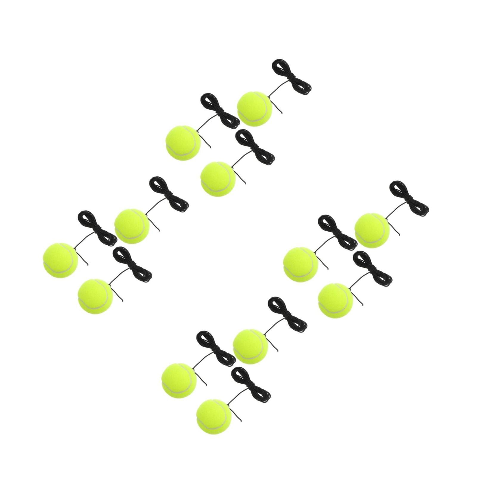 Raindrops 12 Pcs Trainer Rebound Balls with String Training Tool Portable Tennis Training Balls for Beginners Tennis Practice Equipment