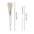 thumbnail image 2 of Unique Bargains 10 Pcs Convenient Makeup Brush Set for Business Travel White Artificial Fiber Wool Plastic, 2 of 5
