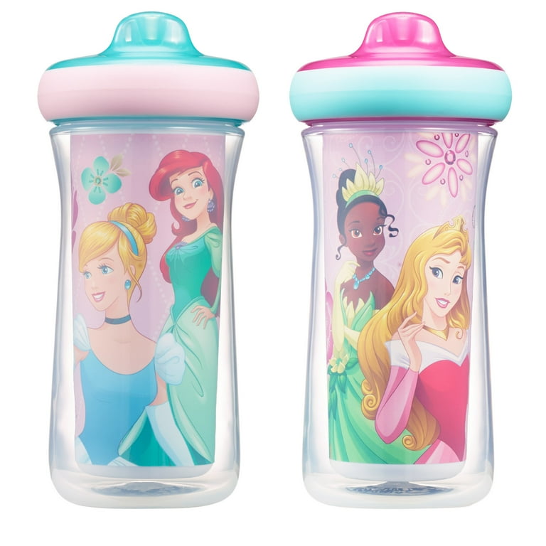 Disney Princess ImaginAction Insulated Hard Spout Leak Proof Sippy Cups 9  Oz - 2 Pack 