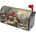 thumbnail image 3 of Winter Mailbox Covers Magnetic Oversized 25.5 X 21 Cardinal Bird Christmas Holiday Decorations Large Size Mailbox Wrap Post Letter Box Covers Xmas Decor for Outdoor Home Garden, 3 of 6
