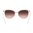 thumbnail image 4 of Piranha Eyewear Zoe Mod White Cateye Frame Sunglasses for Women with Gradient Mauve Lenses, 4 of 5