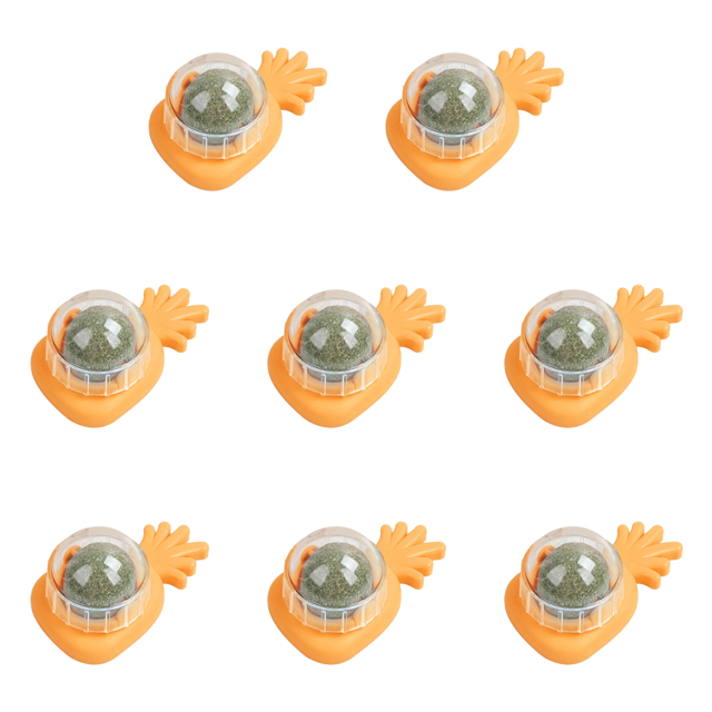 Juguetes Pet Pineapple Catnip Lickable Balls Treats Healthy Catnip Suministros Naranja