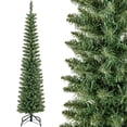 thumbnail image 4 of Costway Árbol de Navidad tipo lápiz preiluminado de 180 cm con 180 luces LED y 390 puntas de ramas para fiesta, 4 of 5
