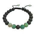 thumbnail image 1 of Bracelets Assortis Mode Réglable Noir Mat Roches Diffuseur Bracelet Perles de Prière Femmes Accessoires Cadeaux pour Hommes Vert, 1 of 6