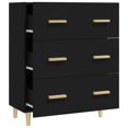 thumbnail image 3 of vidaXL Sideboard Black 70x34x90 cm Engineered Wood, 3 of 5