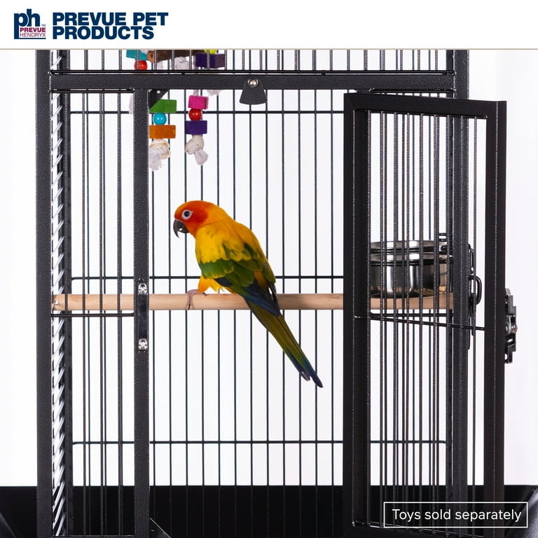 Prevue Pet Products Wrought Iron Cockatiel Bird Cage with Play Top in Black Walmart
