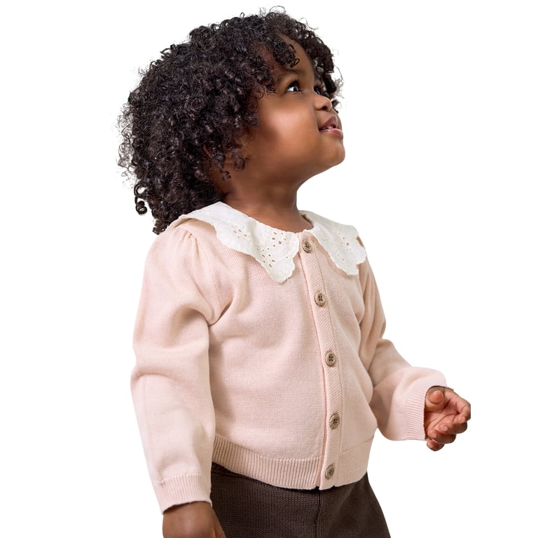 Modern Moments Eyelet Collar Cardigan, Newborn-24M photo 3