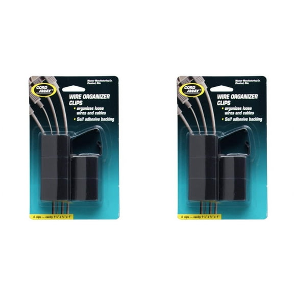 Clips Métalliques Auto-Adhésifs 6/Pack 2 Packs