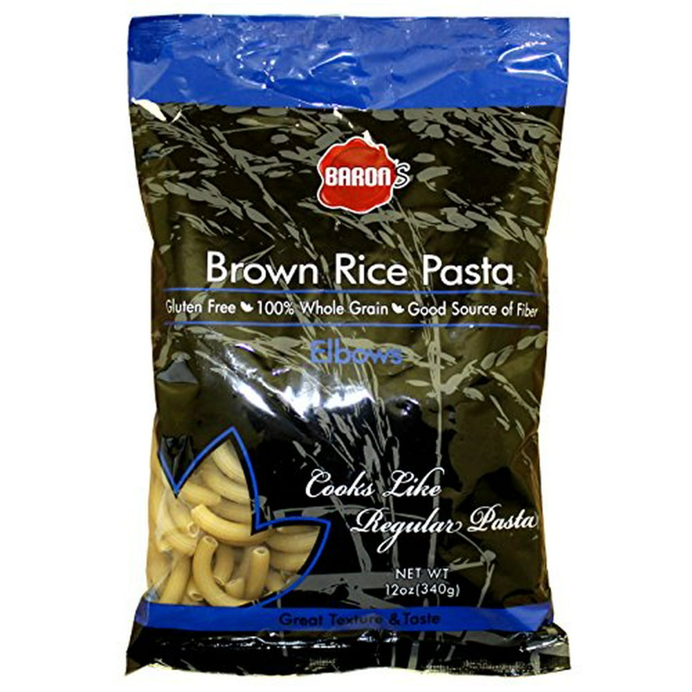 Baron's Kosher 100 Whole Grain Brown Rice Pasta Gluten Free Elbows 12