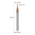 thumbnail image 2 of Uxcell 1mm x 3mm x 4mm x 50mm AlTiN Coated Carbide 4 Flutes Square End Mill Milling Cutter, 2 of 5