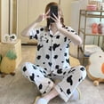 thumbnail image 4 of Korean Pajama Women Homewear Lapel Suit Sleepwear Lounge Wear Terno Pajama, 4 of 6