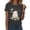 Grey, variant on Leey-World Halloween Shirts for Women Shirt for Women Fashion Print T Shirt Short Sleeve Women Short Sleeve Round Neck Tee T Shirt Printing Loose Top(AG,3XL)
