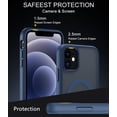 thumbnail image 3 of for iPhone 12 / 12 Pro Case Compatible with MagSafe, Translucent Matte Shockproof Phone Case Cover - Blue, 3 of 7