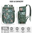 thumbnail image 3 of Palm Leaf and Exotic Flowers Backpack Cooler, Leakproof Insulated Cooler Bag with Tropical Floral Design for Picnic, 3 of 6