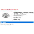 thumbnail image 2 of Rear Brake Rotor - Compatible with 2007 - 2009 Chevy Equinox 2008, 2 of 2