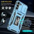 thumbnail image 5 of Case for Galaxy S22 Plus, Slide Lens Protective Case Shockproof Impact Resistant with Kickstand Cover Case for Samsung Galaxy S22 Plus 4G/5G 6.6 inch Blue, 5 of 12