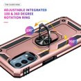 thumbnail image 6 of Grade Drop Impact for Oneplus Nord N200 5G Case Oneplus Nord N200 Case Metal Rotating Ring Kickstand Holder  Heavy Duty Shockproof for Oneplus Nord N200 5G Phone Case (Rose Gold), 6 of 17