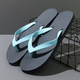 thumbnail image 2 of Pandaie Men's Flip Flops with Arch Support Yoga Mat Walking Thong Sandals Comfortable Slip on Slides Shower Shoes Indoor Outdoor Blue Size 10.5, 2 of 6