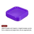 thumbnail image 4 of Uxcell Magnetic Pin Cushion Square Plastic Sewing Pin Holder Storage Case Tool, Purple 2 Pack, 4 of 5