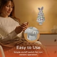 thumbnail image 3 of PLYZLE Easter Bunny Night Light 2025 Easter Bunny Tree Light with Multicolored Lights Christmas Tree Night Lights Spring Easter Rabbit Night Light for Home Easter Decorations (Blue, 1PC), 3 of 5