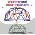 thumbnail image 2 of Zupapa 10FT Dome Climber with Canopy, Upgraded Outdoor Geometric Dome Climber with 1000LBS Weight Capability, Suitable for 1-6 Kids, Purple, 2 of 8