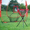 thumbnail image 2 of Baseball Tee Set, Baseball Traning Set with 7*7' Backstop Net and Baseball Batting Tee, Baseball Practice Set with Ball Caddy and Storage Bag, Bonus Strike Zone, Portable and Foldable, 2 of 9