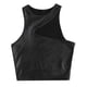 thumbnail image 1 of Mujeres Racerback Camisetas sin mangas Camisetas sin mangas de cuero con tiras para mujer, chaleco Sexy de charol para mujer, camiseta Sexy ajustada de Color sólido, Top informal (Black, S), 1 of 6