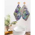 thumbnail image 2 of Hello Spring Kitchen Dish Towels for Drying Dishes Set of 3, Pastoral Purple Bottle Floral Wooden Plaid Waffle Weave Microfiber Hand Tea Bathroom Towels Quick Dry & Absorbent Towel 12x12, 2 of 7