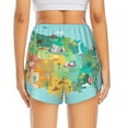 thumbnail image 4 of Goofa USA Tourist Map Printed Women 2 in 1 Running Shorts,Quick Dry Athletic Workout Shorts,High Waisted Athletic Shorts with Liner Pockets-Large, 4 of 9