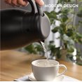 thumbnail image 2 of Navaris Insulated Coffee Server - Matte Black Stainless Steel Carafe - Thermal Tea or Water Dispenser - Vacuum Kettle for Hot & Cold Drinks - 1.5 L / 50 oz, 2 of 7