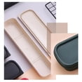 thumbnail image 4 of Wheat Straw Tableware Box Multicolor Portable Cutlery Case Spoon Fork Storage Box Students Household Dinnerware Bag Kitchen Tool, 4 of 9