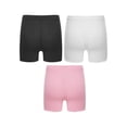 thumbnail image 2 of TTAO 3 Pack Girls Dance Shorts Safety Panties Under Dress Shorts Undershorts Underwear 2-14Y Black&White&Pink 3-4, 2 of 5