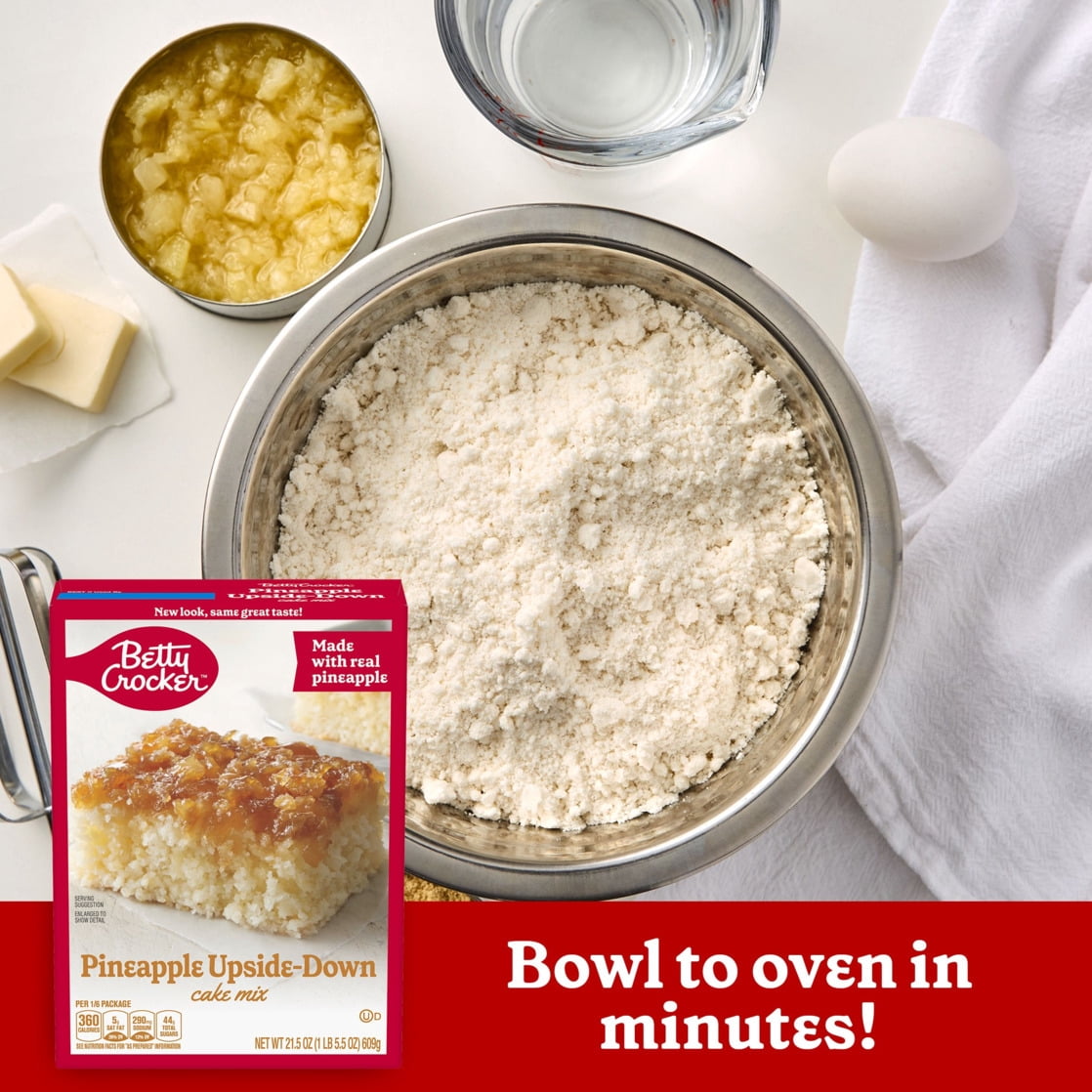 Betty Crocker Pineapple Upside-Down Cake Mix, Made With Real Pineapple, 21.5 oz.