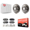 thumbnail image 1 of Transit Auto Rear Disc Brake Rotors and Semi-Metallic Pads Kit for Car 2009-2011 Kia Borrego K8F-101893, 1 of 11