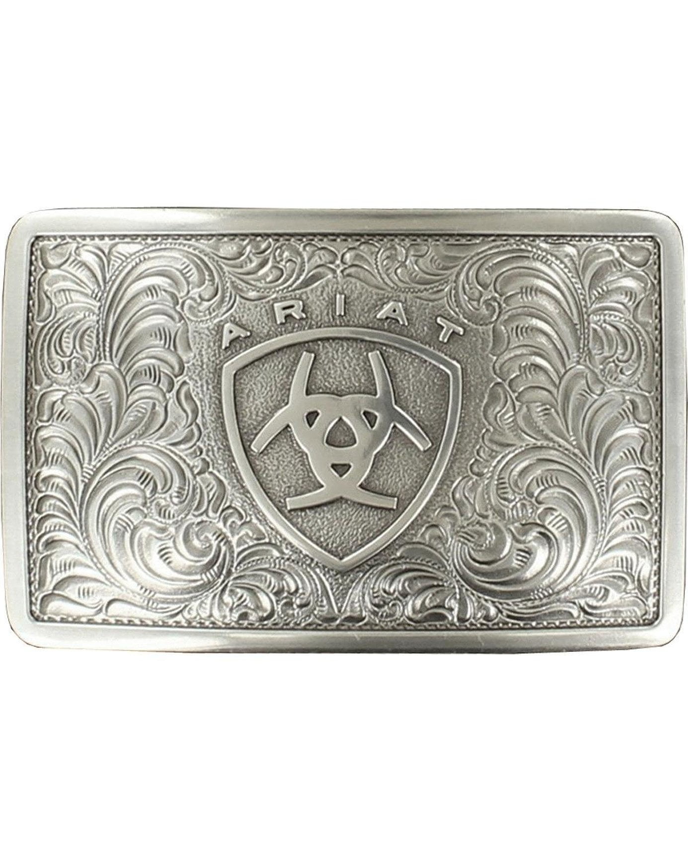 Ariat Ariat Men's Rectangle Filigree Belt Buckle Silver OS Walmart