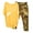 Yellow, variant on Brilliant Outfits for Women Two Piece Plus Size Women's Floral Print Loose Comfortable CrewNeck Half Sleeve Pullover Shirt Tops Pants Trousers Set Black 3x