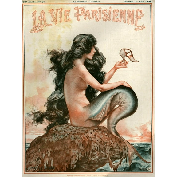 Art.com 1920s France La Vie Parisienne Magazine Cover Giclee Print, 12" x 16"