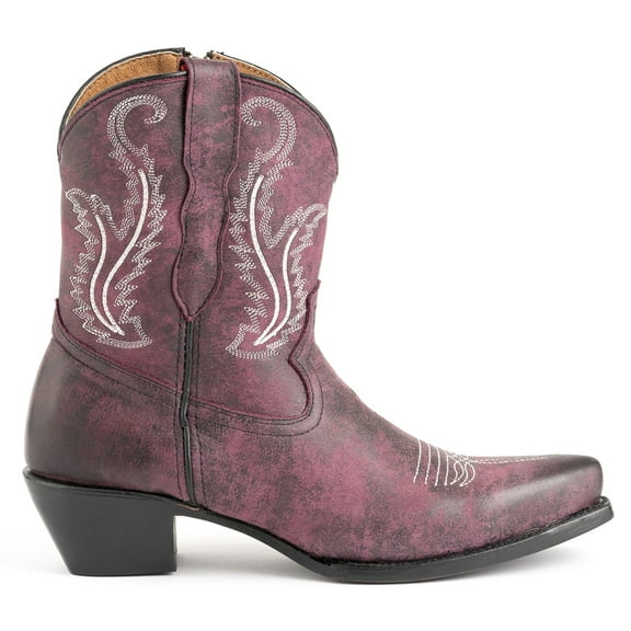 Ferrini Western Boots Womens Molly 8" Ankle Zip 6.5 B Purple 62311-48