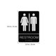 thumbnail image 2 of Braille Sign Unisex Restroom Sign for Restroom Use with Adhesive, 2 of 5