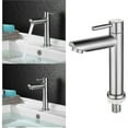 thumbnail image 3 of Outdoor Sink Single Cold Basin Faucet, Stylish Design For Outdoor Spigot And Rv Sink Use (Silver), 3 of 3