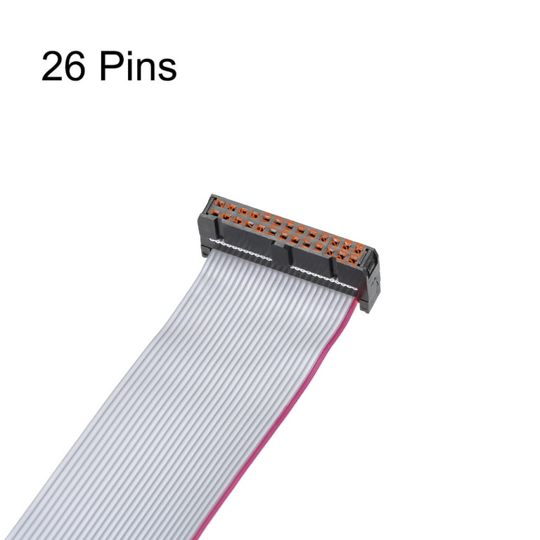 Uxcell IDC Rainbow Wire Flat Ribbon Cable 64 Pins 48cm Length 2.54mm