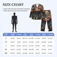 thumbnail image 3 of Bingfone Men's Pajama Set 2 Piece Loungewear PJs, Long Sleeve with Pajama Pants-Floral Dreamcatcher Elegance, 3 of 7