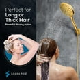 thumbnail image 3 of SparkPod Rainfall Shower Head with Handheld - 6-Inch Head, 6ft Hose, Adjustable Bracket (Egyptian Gold), 3 of 8